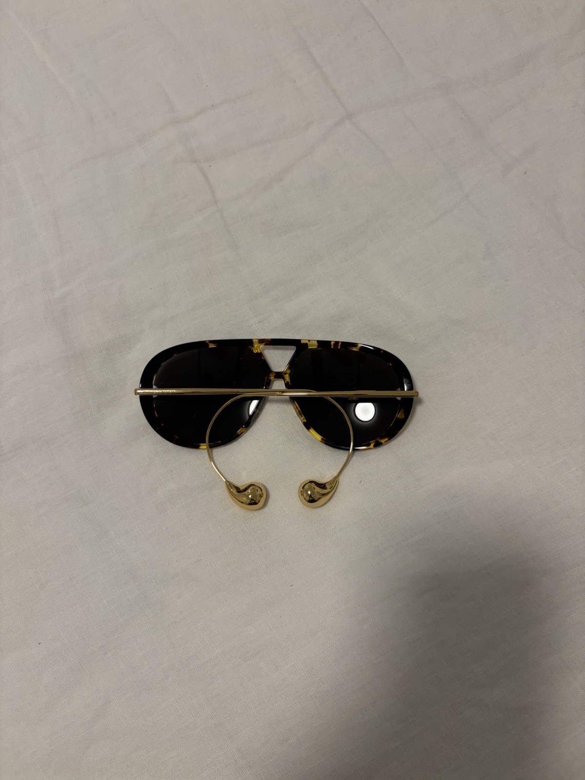 Bottega Veneta BV1273S Aviator Sunglasses Tortoise Frame Black Lenses UV400