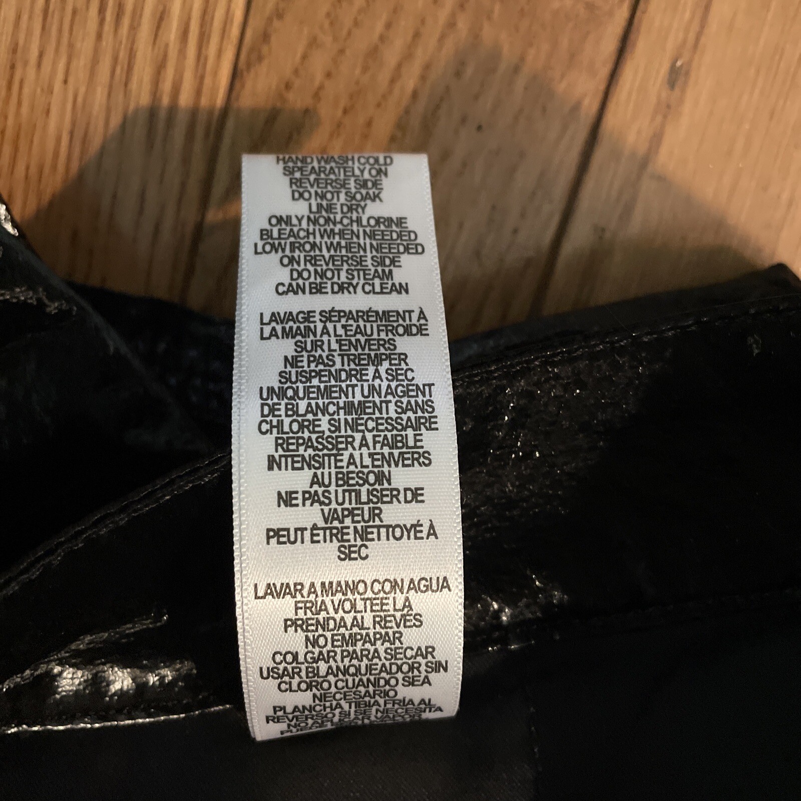 Good American The Paper Cargo Patent Faux Leather Pant Size 2 Med Black $170