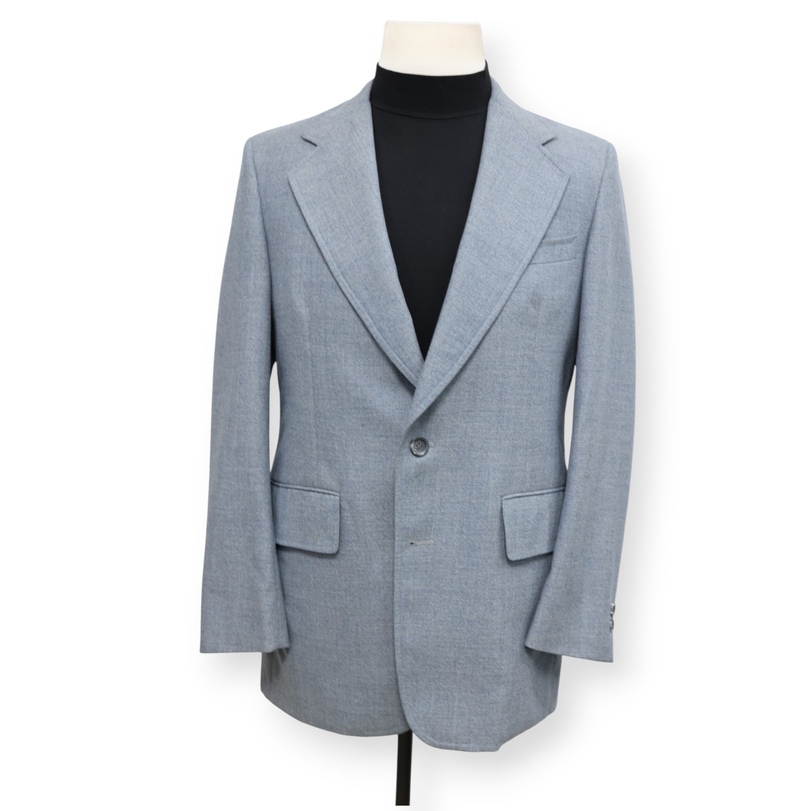 JOHN WEITZ VINTAGE mens solid light blue sport coat suit jacket blazer 40 R