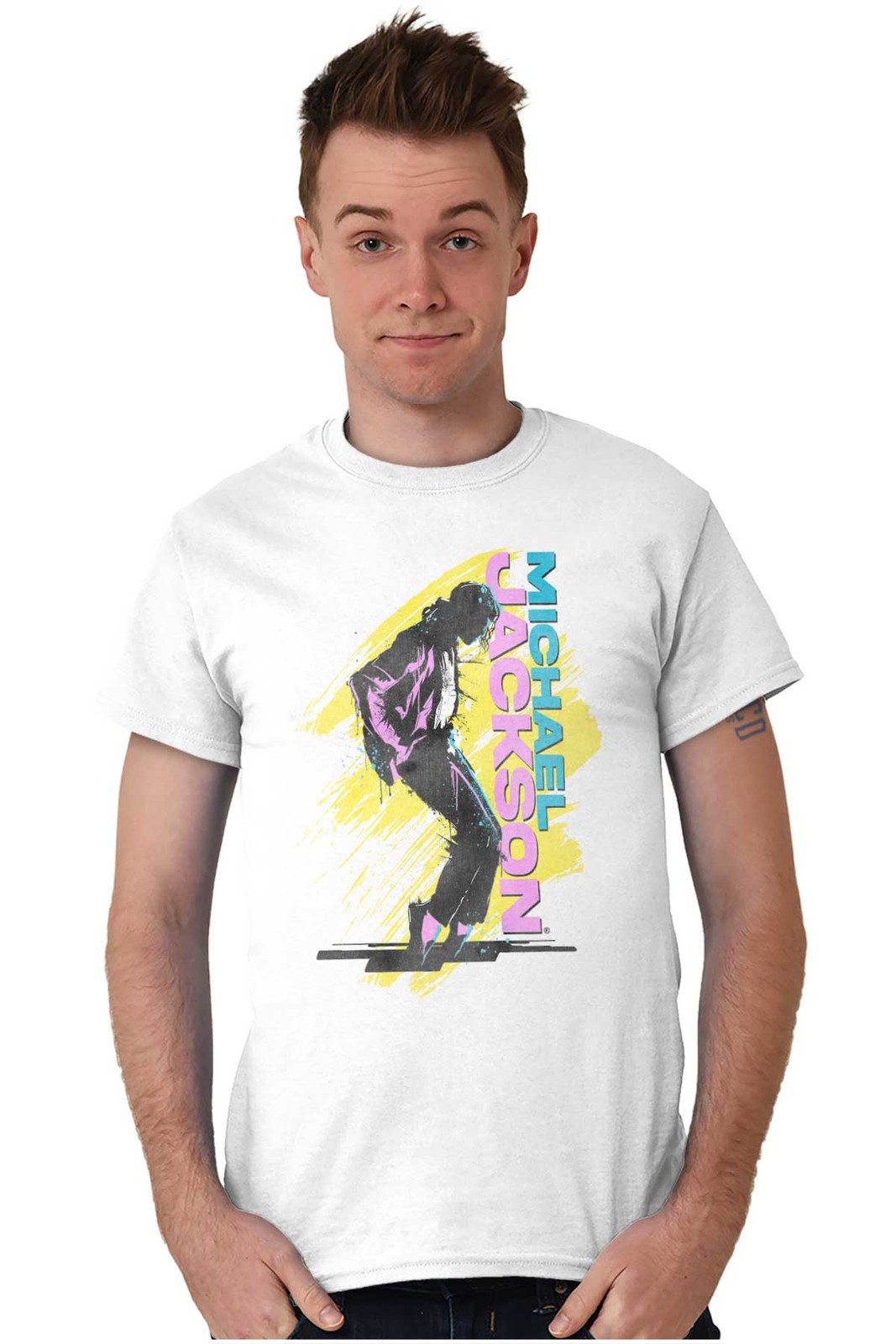 Michael Jackson King of Pop Toe Stand Dance Womens or Mens Crewneck T Shirt Tee