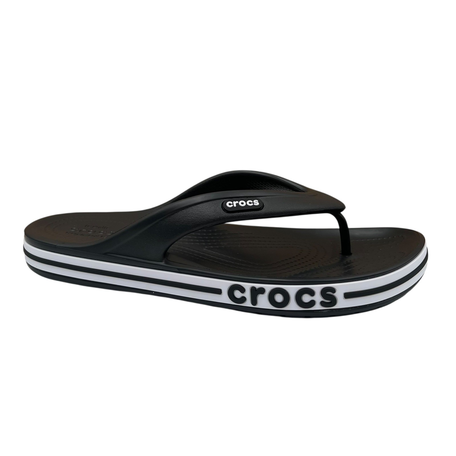 Crocs Bayaband Men’s Flip Flop Sandals Size 7 Black Water Friendly Lightweight