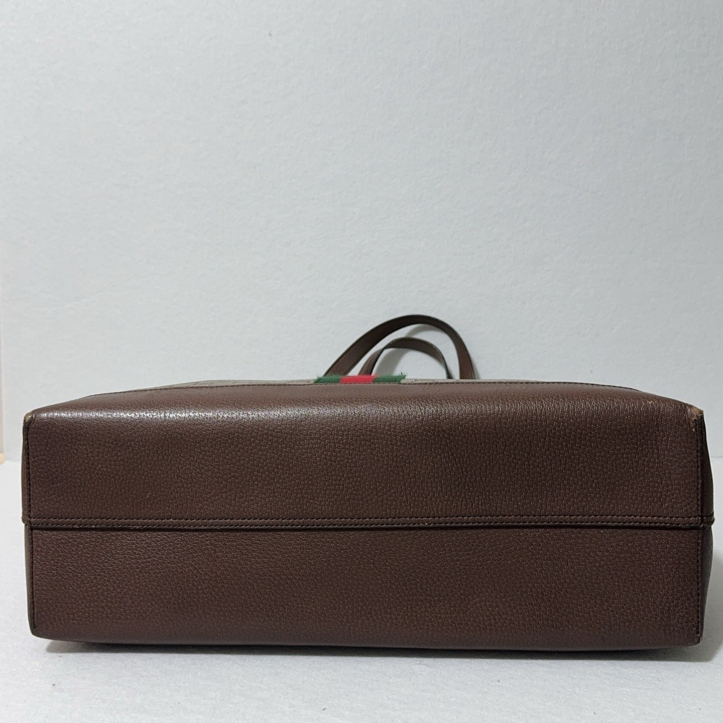 Gucci GG Supreme Monogram Web Ophidia Tote Brown