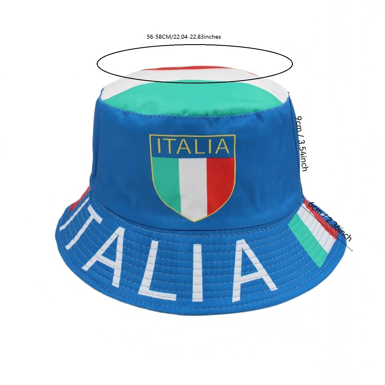 Italia Bucket Hat Flag Reversible Italia Bucket Hat