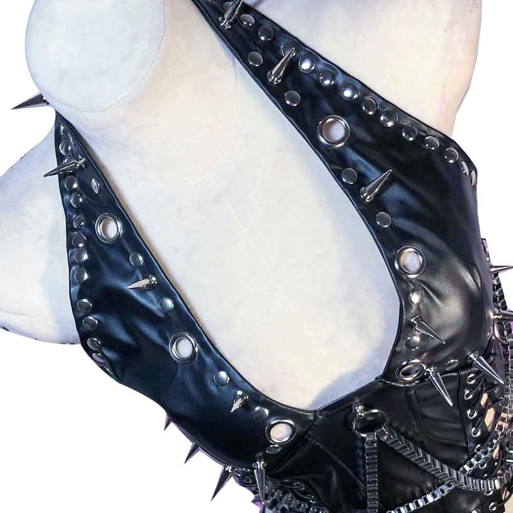 Goth Tops Women’s Emo Clothing Y2K Spiked Gothic Tank Punk Rock Clothes Grunge
