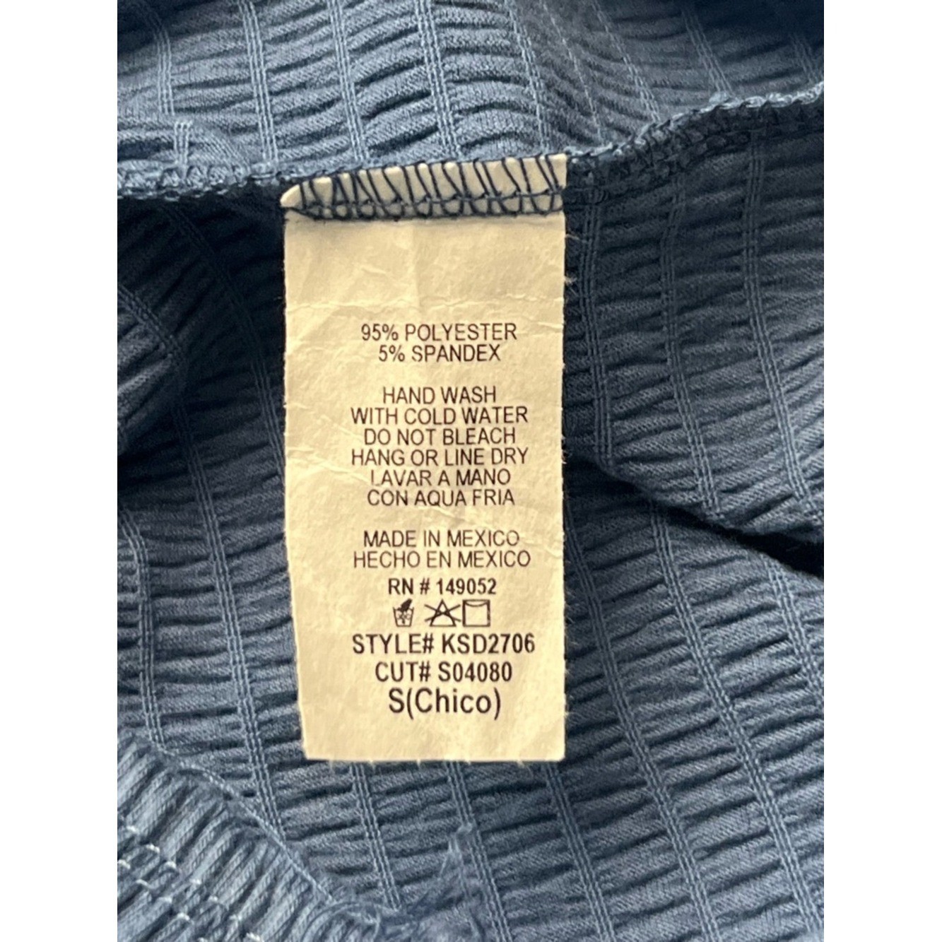 Fashion Nova Dusty Blue Backless Ribbed Tank Top, Size S