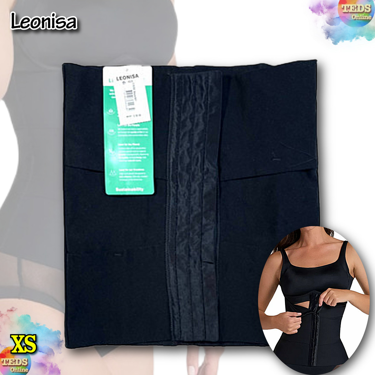 NWT Leonisa Women’s XS 3-Belt with Lumbar Support Custom Waist Cincher E15792