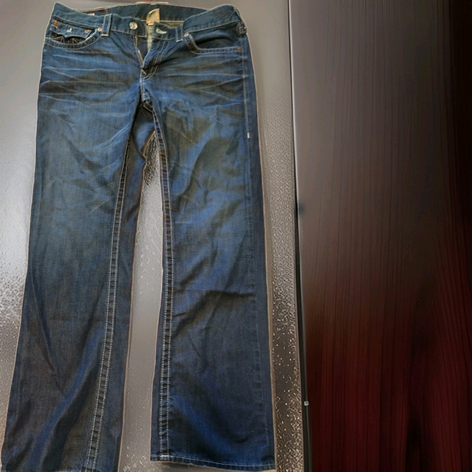 True Religion Jeans World Tour Ricky 36×30″ Blue Cut#60451 RN#112790