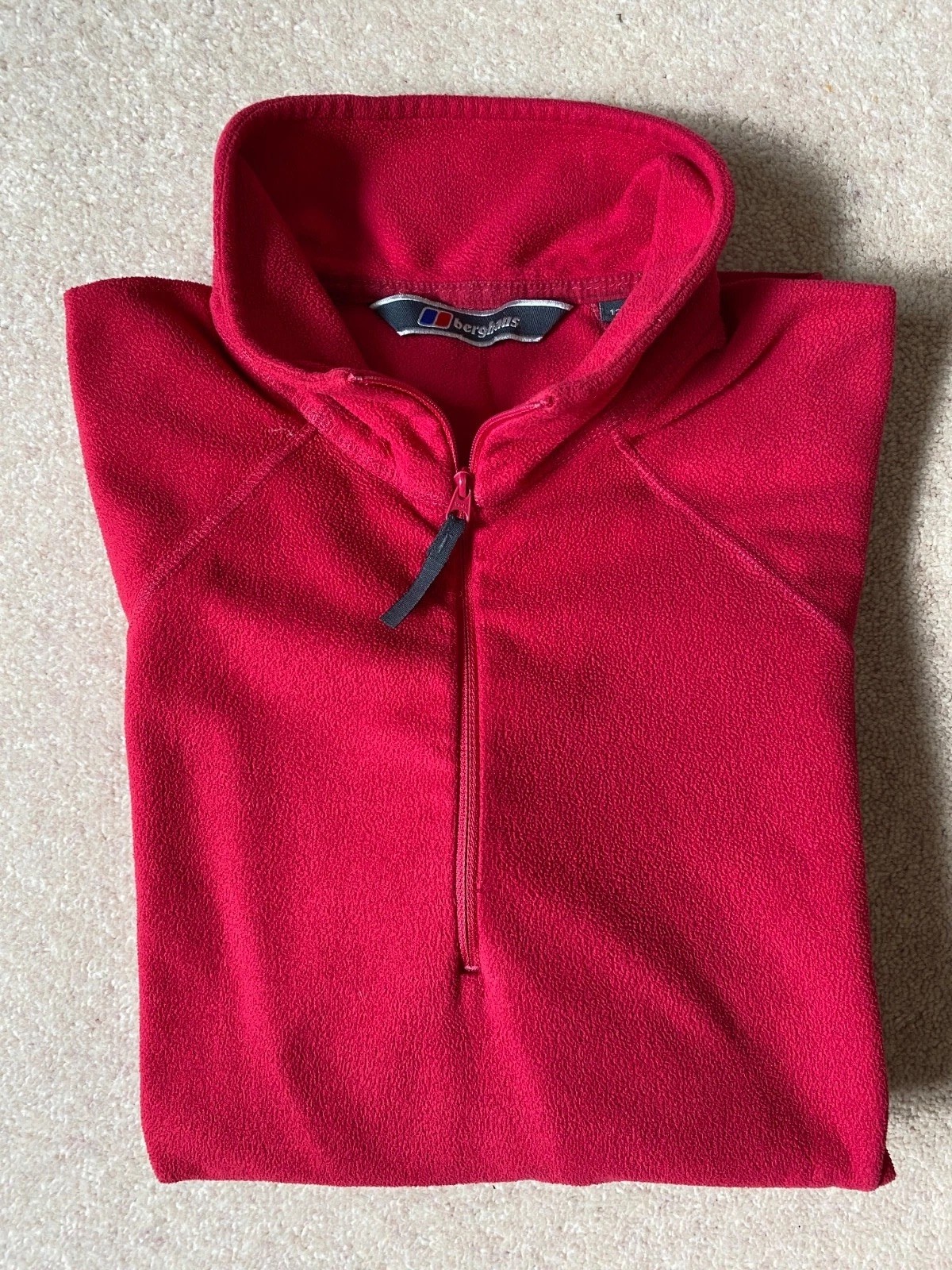 BERGHAUS Women’s Pink 1/4 zip Polartec Fleece Jumper – Size 12 in VGC