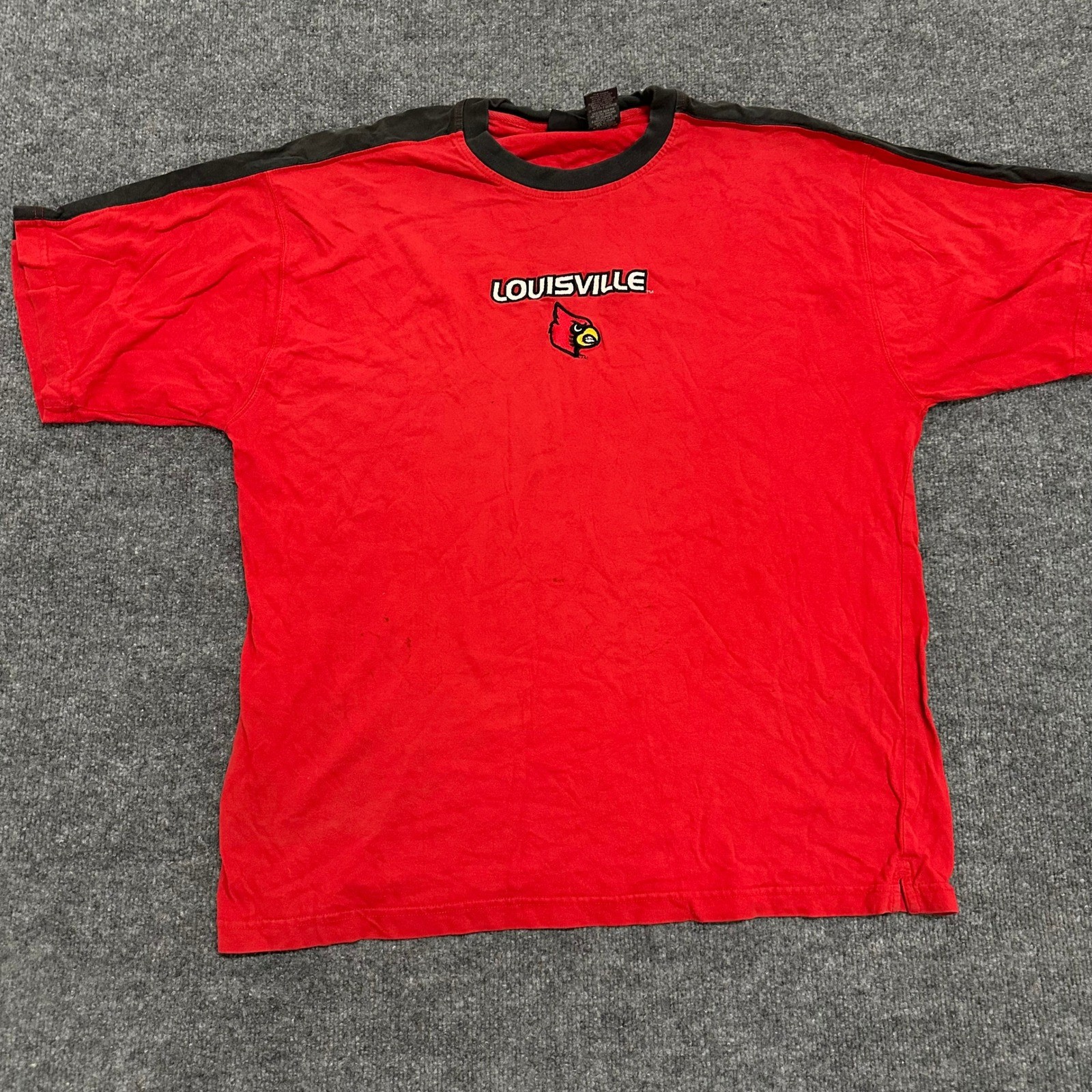Pro Edge T-Shirt Mens XL Red Louisville Cardinals Cotton Short Sleeve NCAA Sport