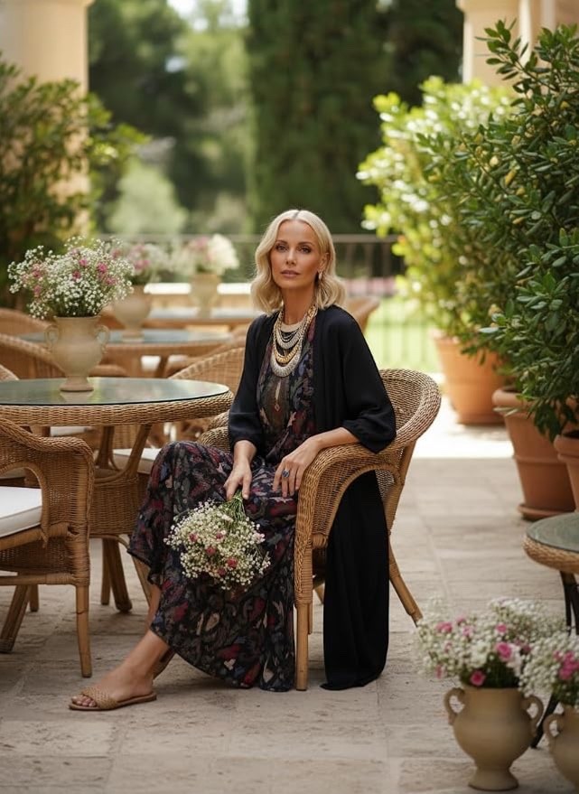 Women’s Summer Vacation 2 Piece Boho Maxi Dress Set with Cardigan Elegant Floral