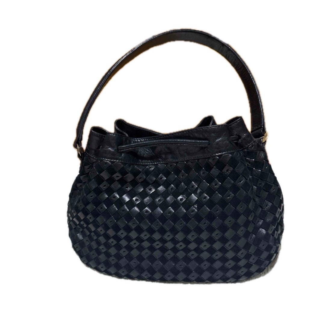BALLY Shoulder Bag Leather Black Size: W:9.8 × H:7.9 in.