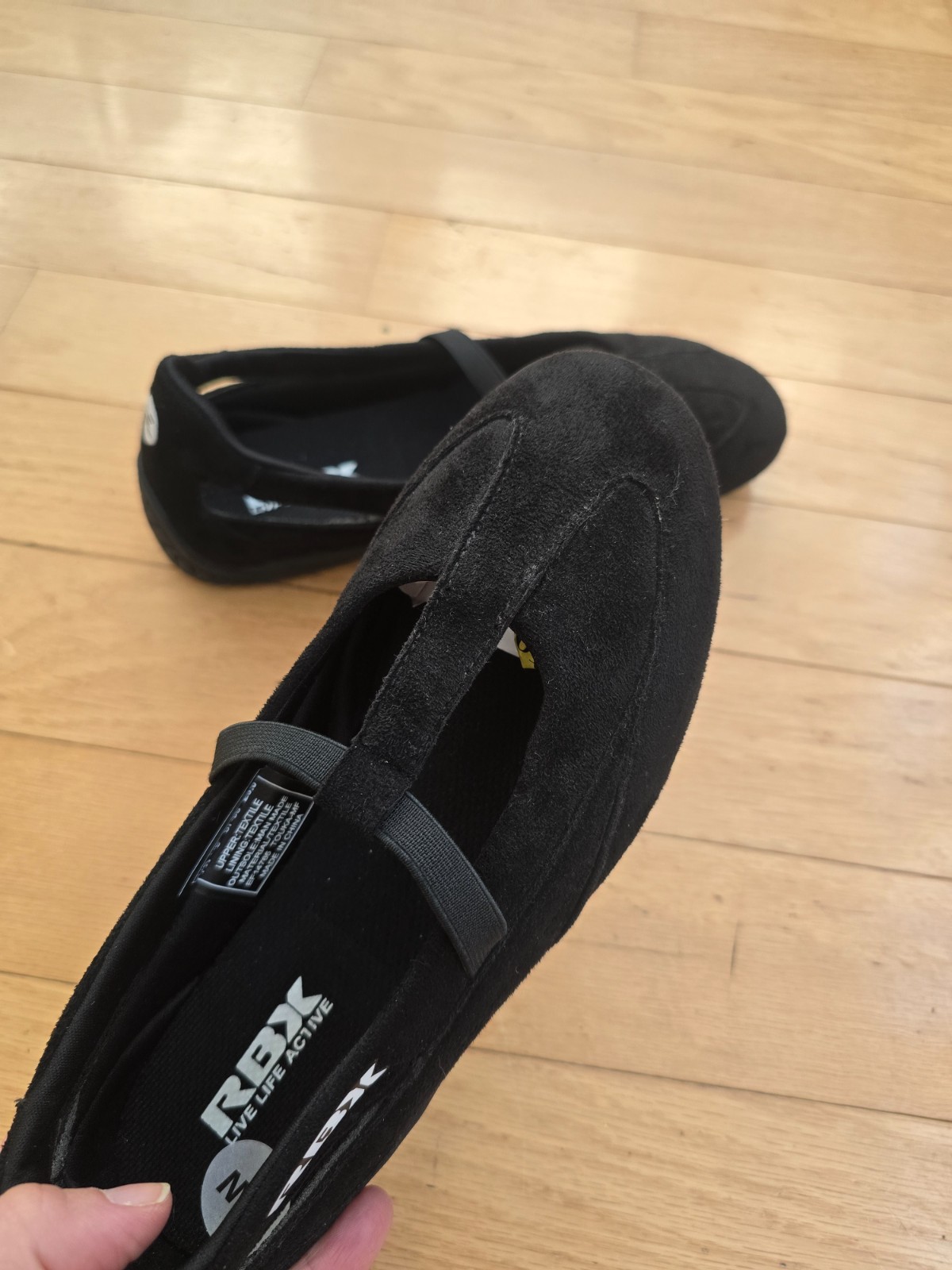 Whimsy Black White Suede Sporty Sneakerinas | WMS 7