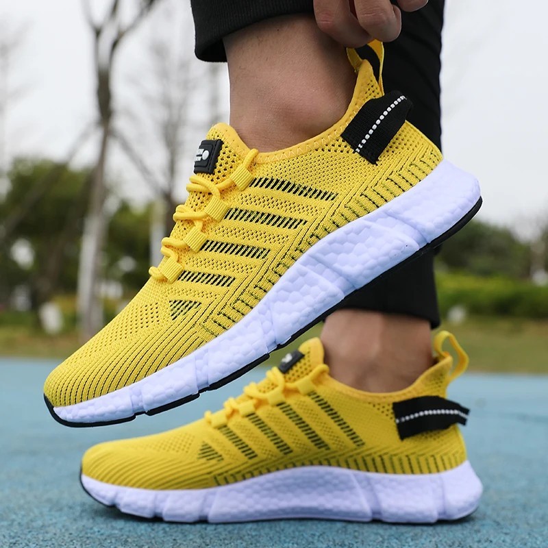 Men’s Breathable Mesh Running Shoes Lightweight Casual Sneakers