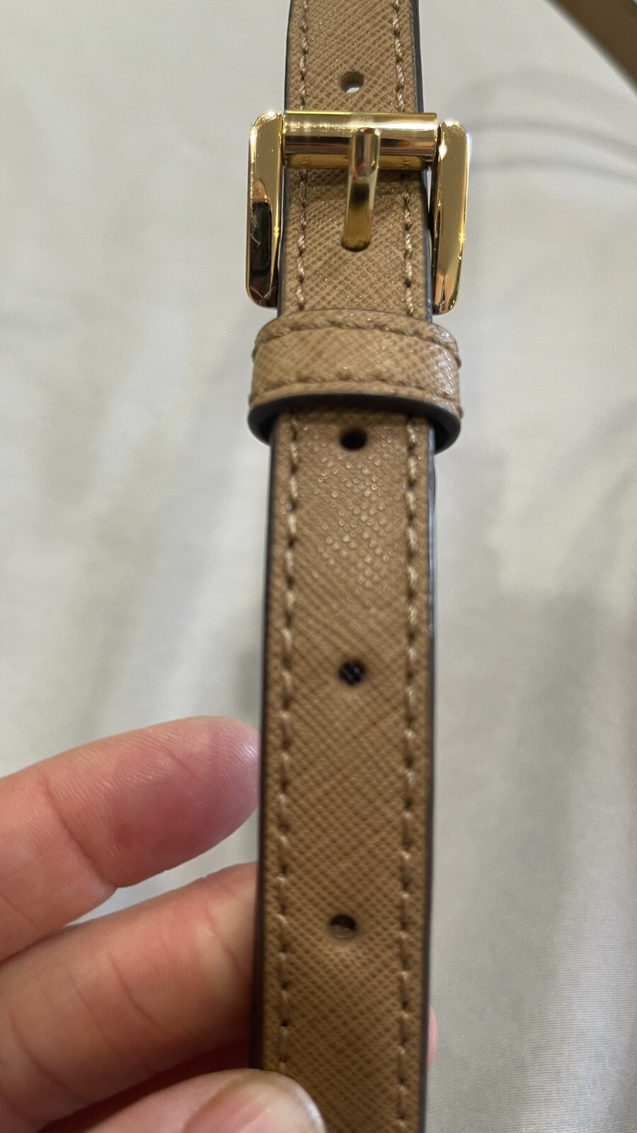 Michael Kors Leather Replacement Strap Up To 40 Inches With Hang Tag
