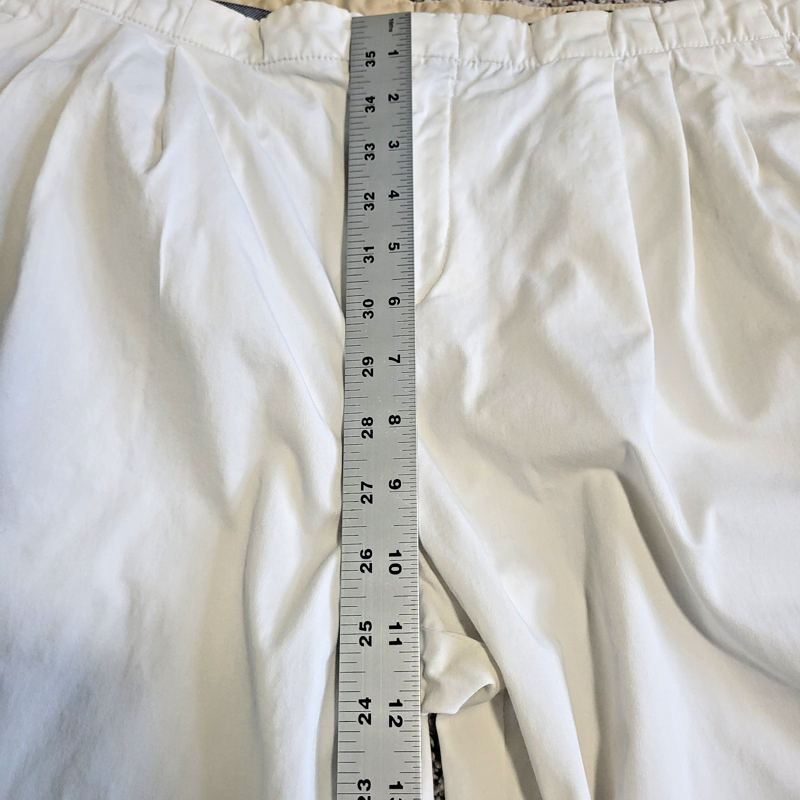 Rag & Bone Womens Pleated Pants Cream Size 8 Made in USA Cotton Trousers