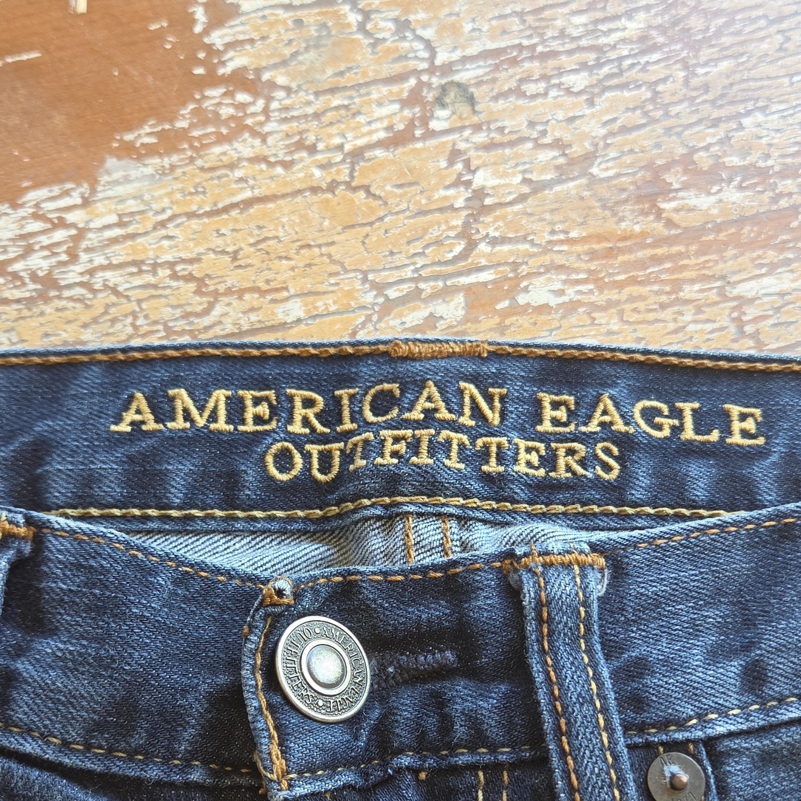 American Eagle Outfitters Men’s Slim Fit Blue Dark Wash Stretch Denim Jeans