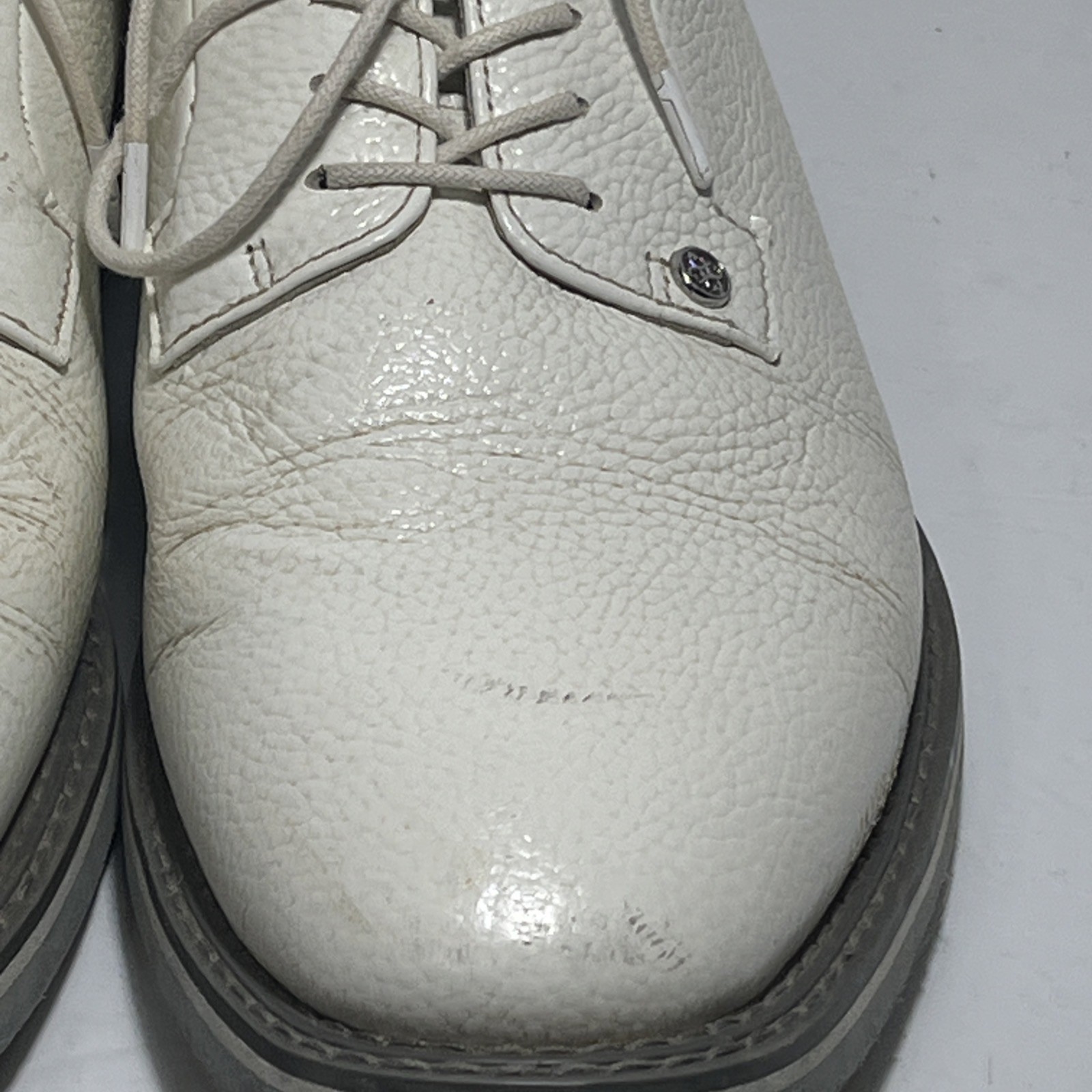G/FORE Pebble Leather Golf Shoes White CGMF000001 Size 12