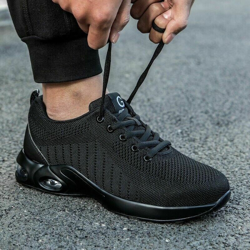 Work Safety Shoes Men Lightweight Indestructible Work Sneakers Steel Toe Shoes