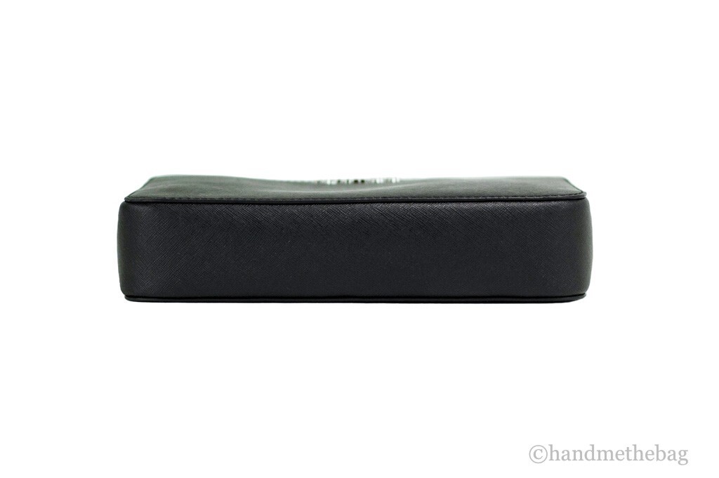 Michael Kors Jet Set Large East West Black Saffiano Leather Crossbody Handbag