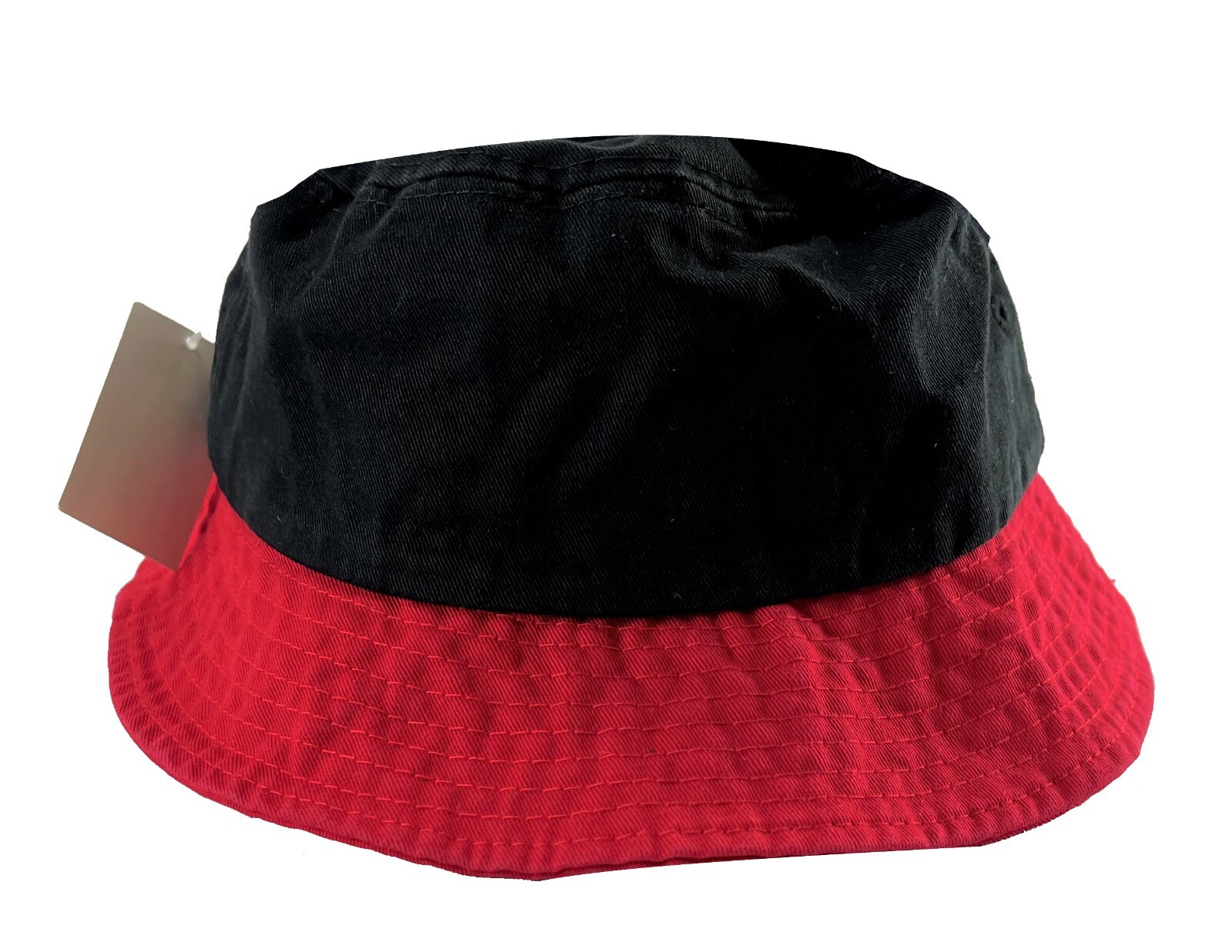 Lids Bucket Hat Two Tone Catcher’s Bucket Hat Unisex Adult Red/Black One Size
