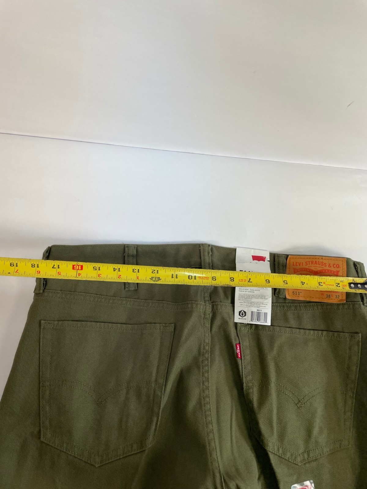 Levi’s 511 Straight Ivy Green Extra Slim Fit Jeans Size 38×32