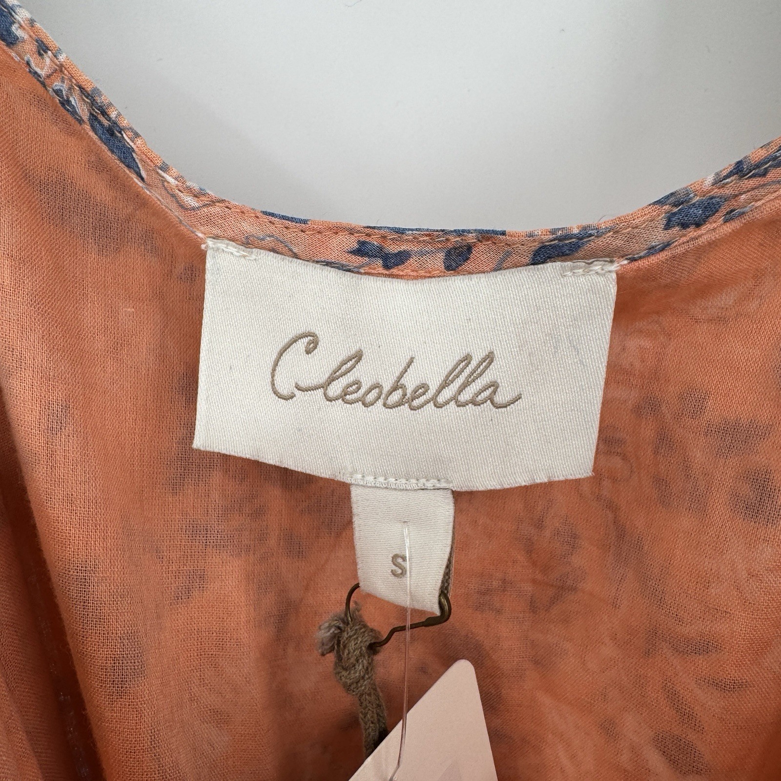 Cleobella Britt Mini Dress with Belt in Pink Positano Floral size S Small $259