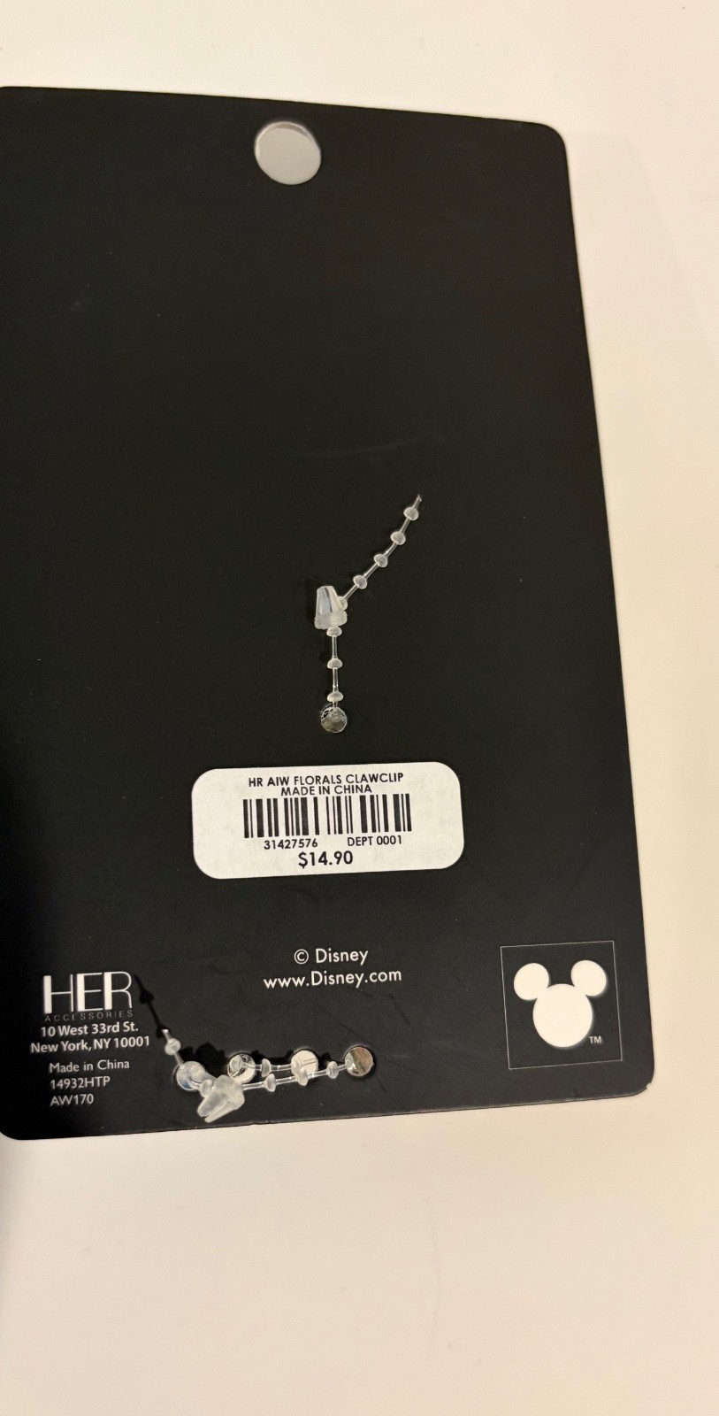 disney alice in wonderland meal hairclip