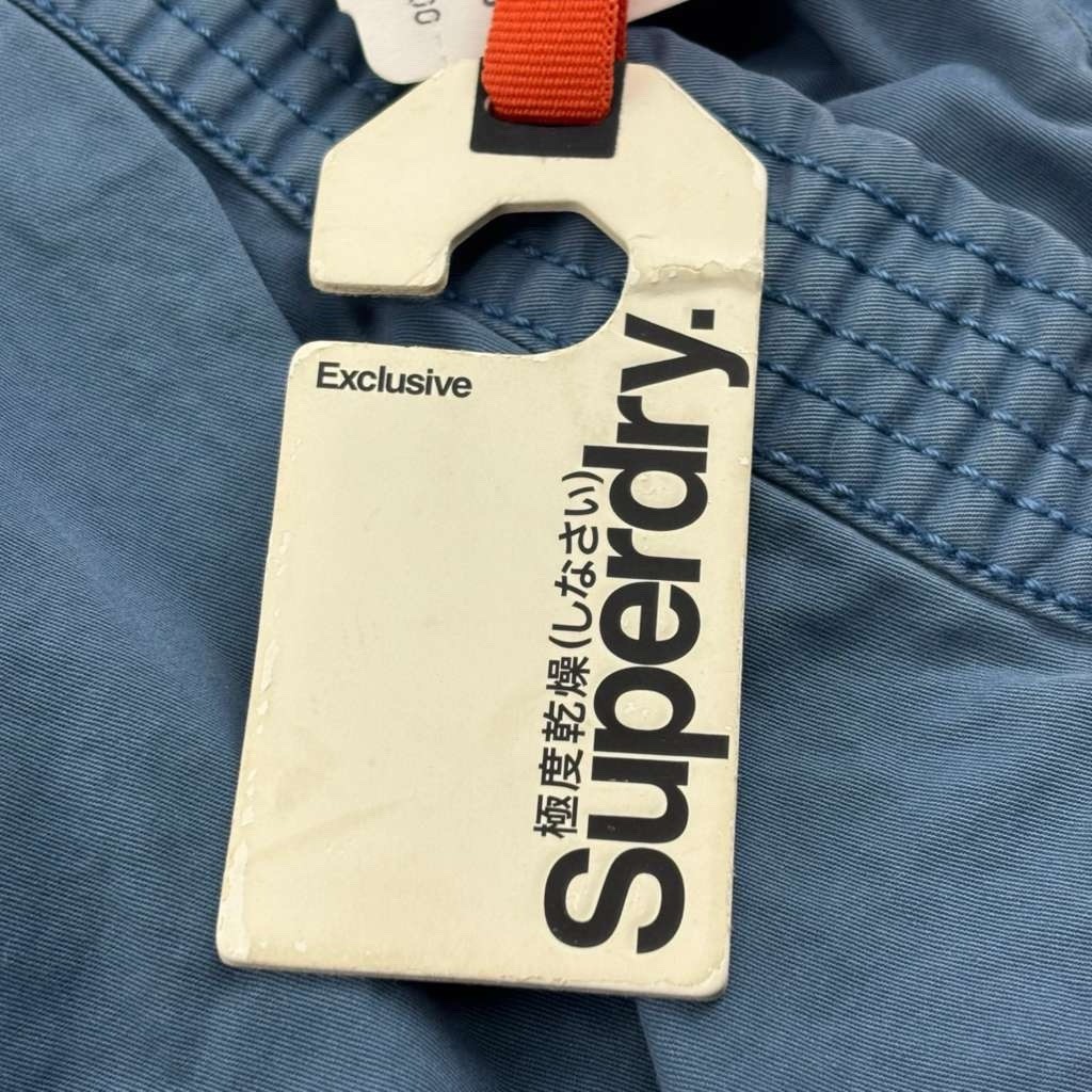 SuperDry Tokyo Pants Mens Large Blue Cotton Flat Front Cargo Neiman Marcus NWT