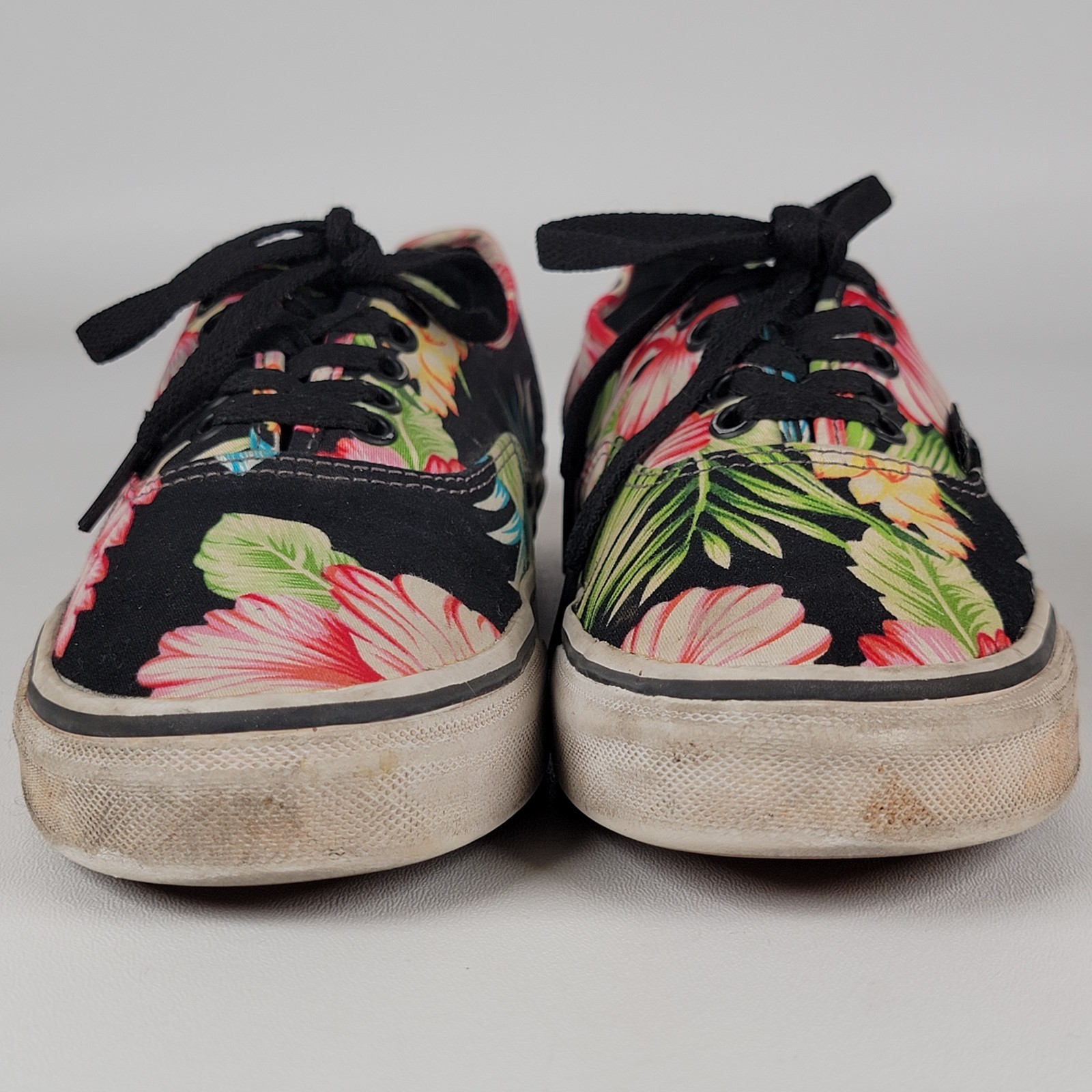 Vans Hawaiian Floral Pattern Skateboarding Shoes Size Men 6.5 Women 8 Low Top