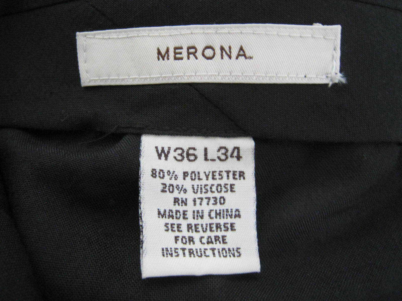 Merona Pleated Dress Pants Men’s Size 36X31 Black Striped