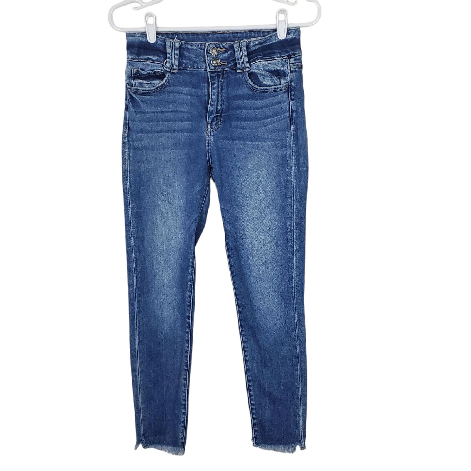 Bridge By Gly Jeans Womens 26 Slim Fit Skinny High Rise Ankle Mid Wash Denim