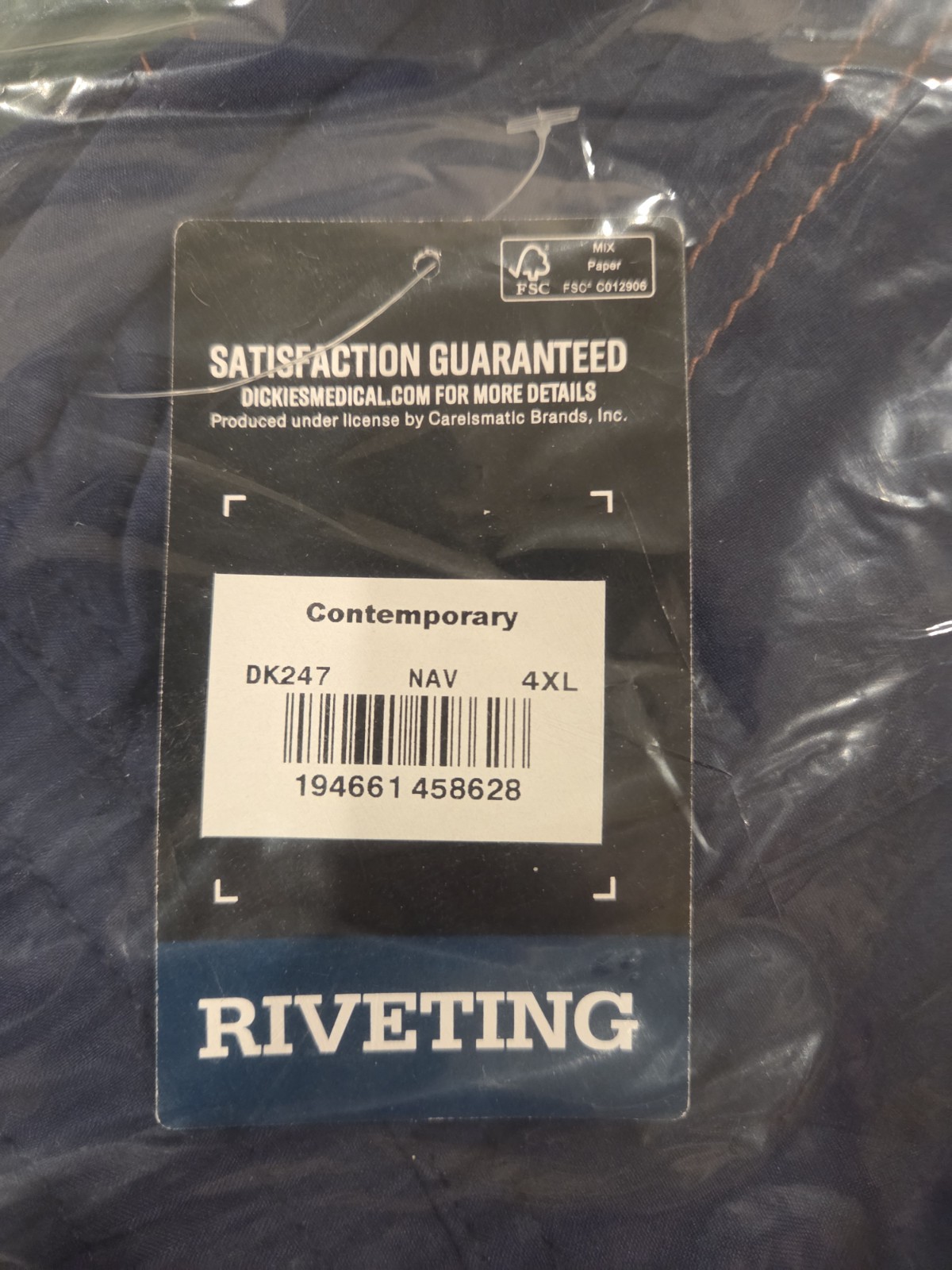 Dickies Riveting 7 Pocket Mid Rise Scrub Jogger Pants DK247 Navy Blue 4XL