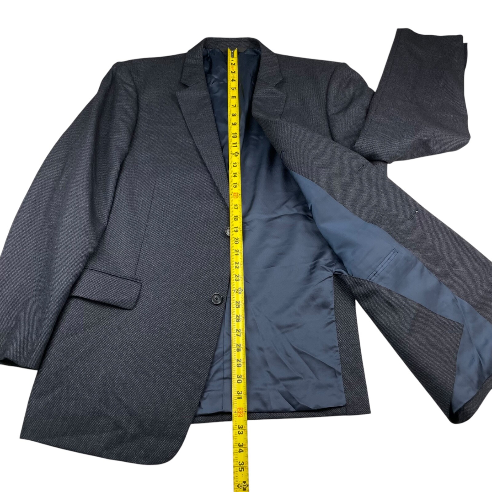 John W. Nordstrom Men’s 100% Wool 2-Button Blazer Blue • 48L US