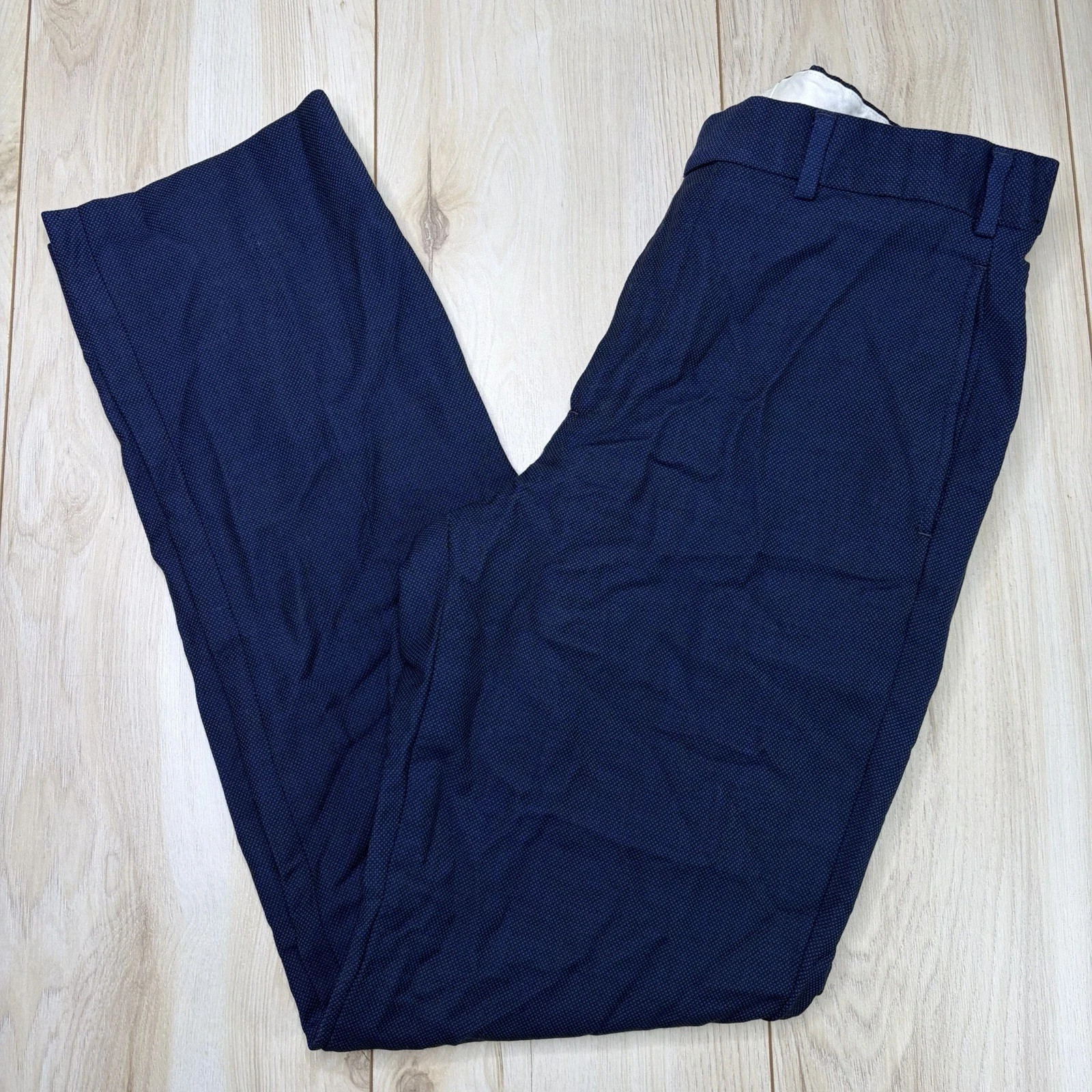 *Brooks Brothers* Regent Fit Navy Blue Birdseye Wool Dress Pants – Mens 34×30