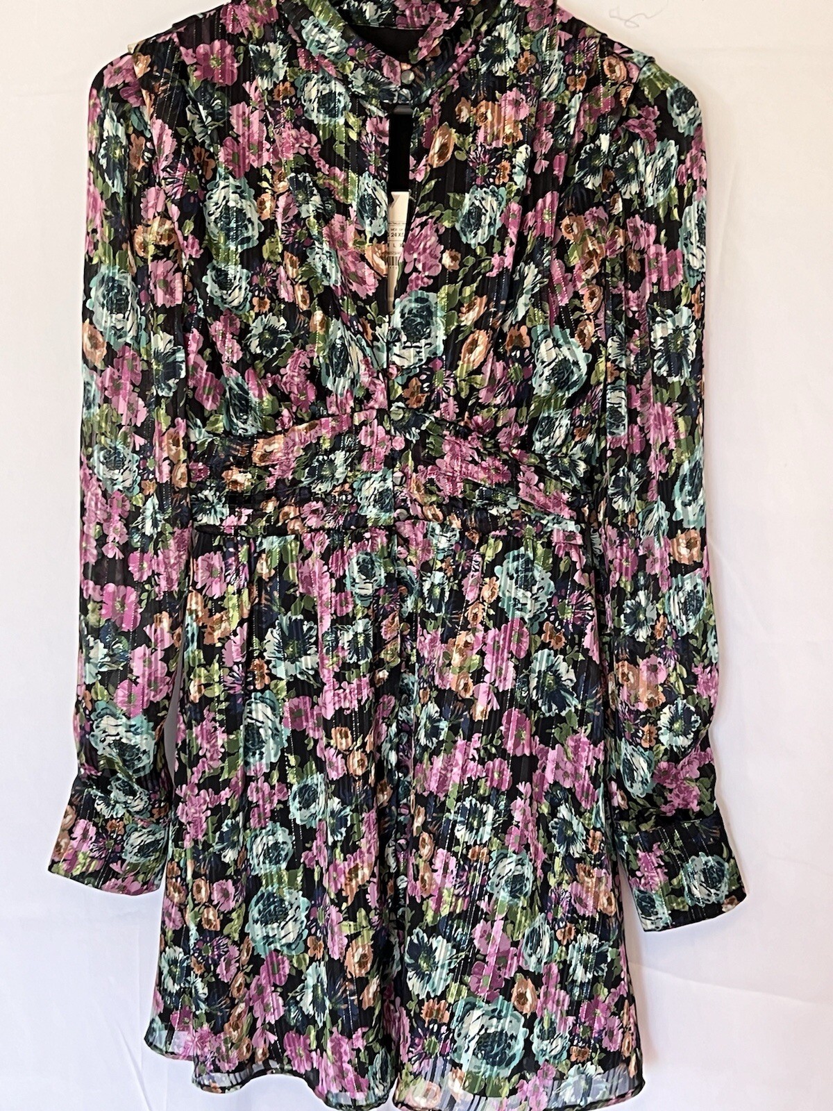 zara dress Size XS, bottom Down,31in Long,24 In.sleeves,Pit to Pit 18in.