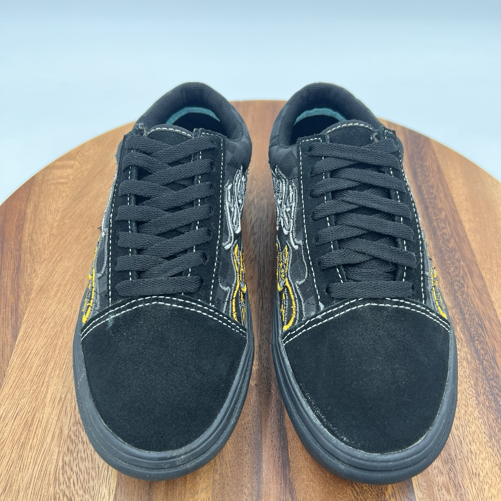 Vans Mens ComfyCush Old Skool ‘ignition’ Black Sneakers Shoes USw’s:5.5/USm’s:4