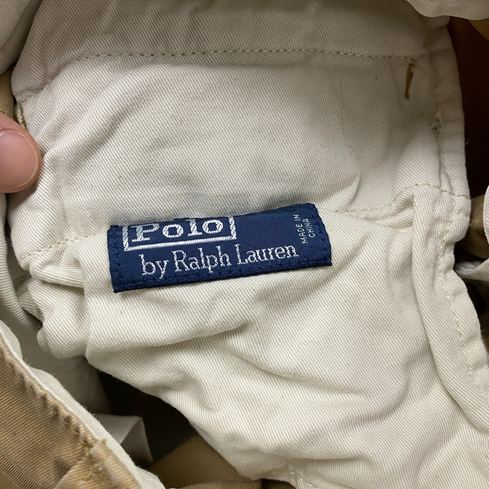 Vintage Polo Ralph Lauren Officer Trousers Chino Pants Beige Khaki W34 L34