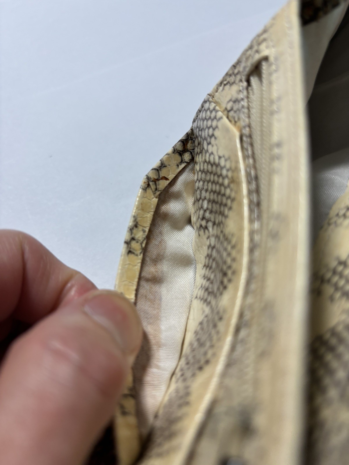 Men’s Genuine Python Snake Skin Vintage Wallet, Bifold Snakeskin Exotic Leather