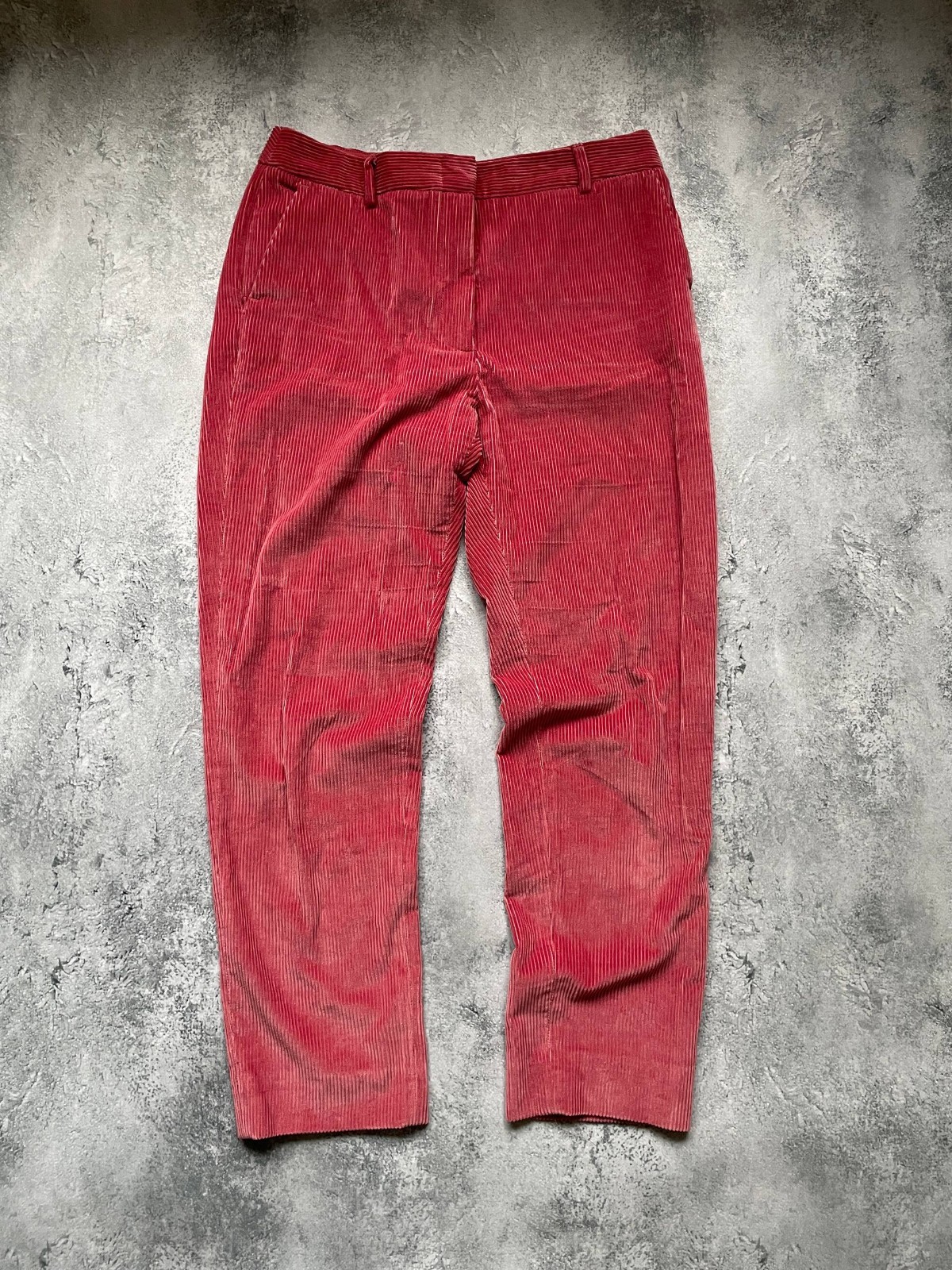 Weekend Max Mara Velvet Velour Slim Cigarette Fit Pink Pants Size M