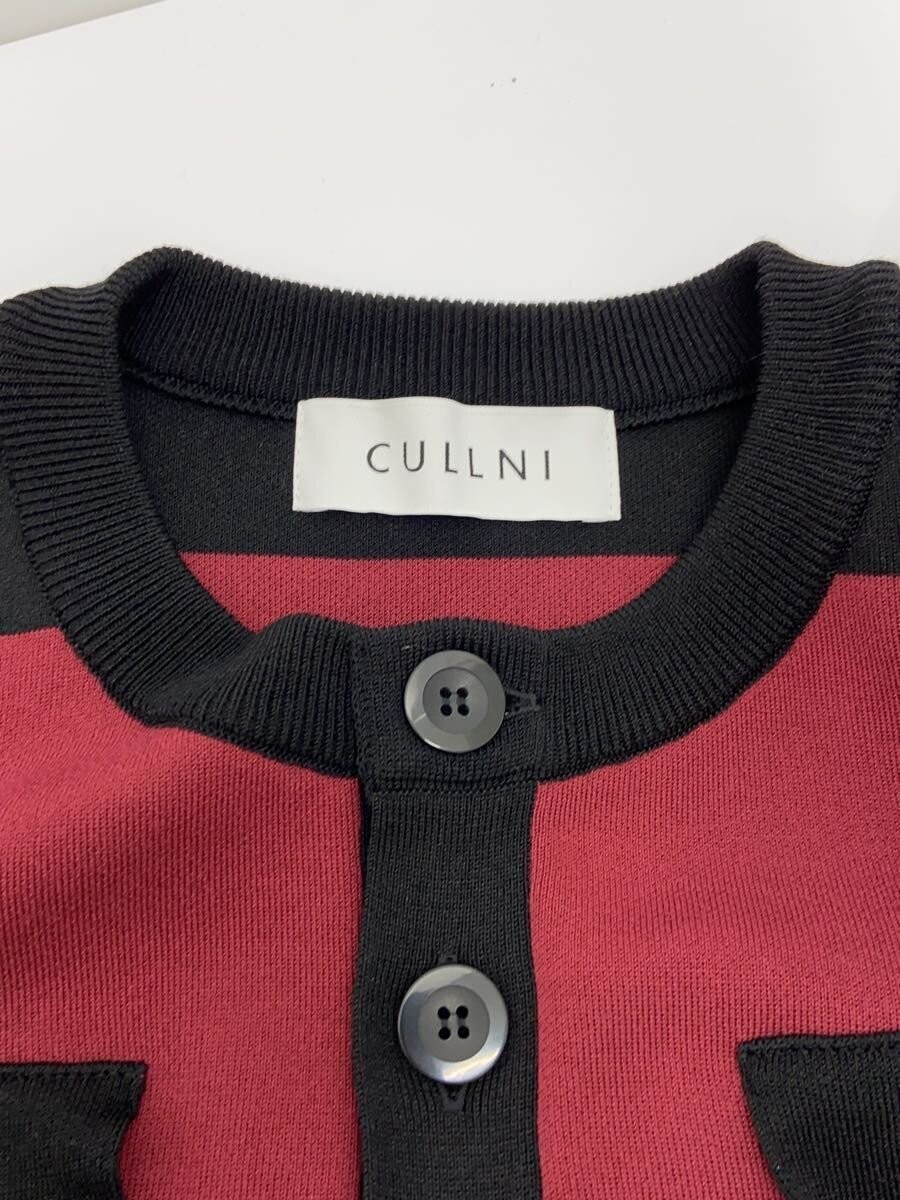 CULLNI Knit Sweater (Lightweight) Size O Cotton White Stripe 25-SS-041