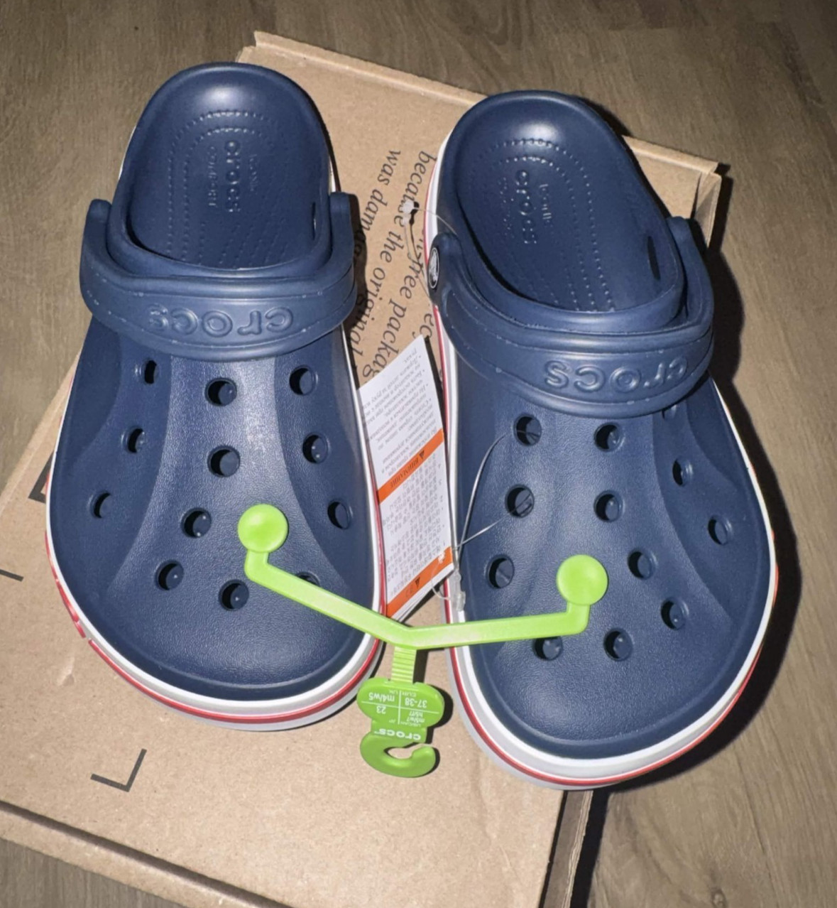 NEW with Tag Crocs Bayaband Clog Navy Blue White Red M5 W7 Unisex