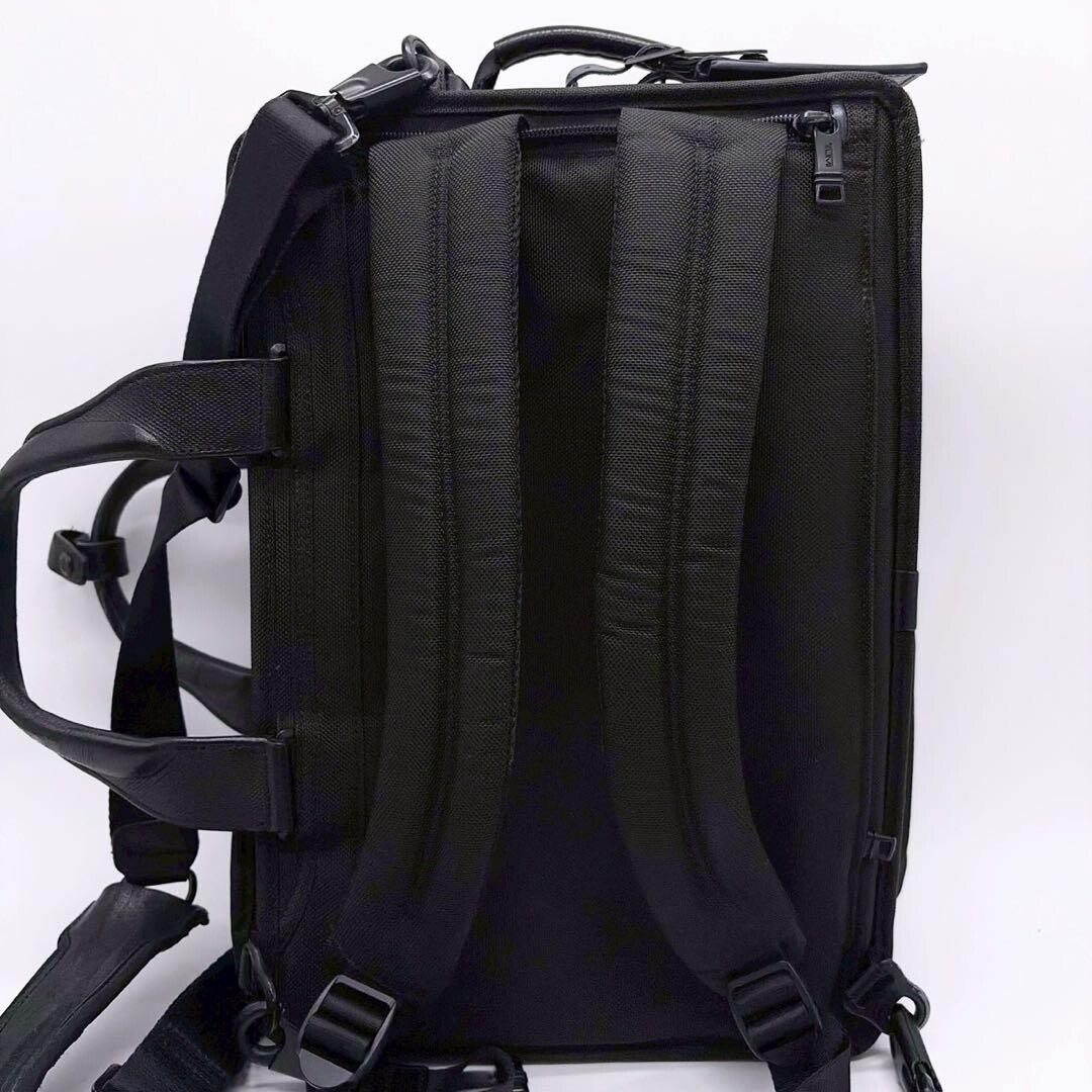 TUMI Alpha 3 3 Way Briefcase Backpack Black Navy PC Business Bag Authentic