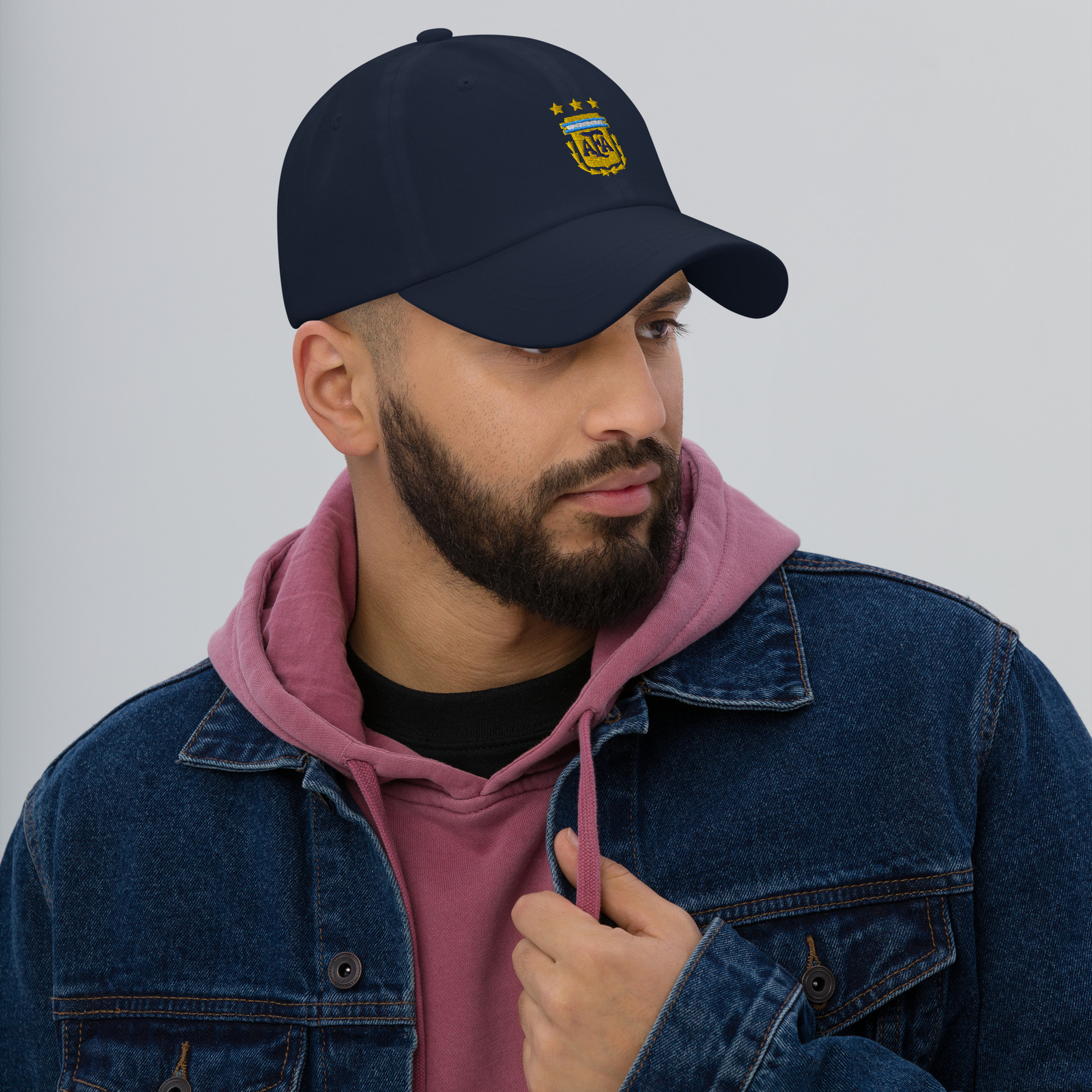 Argentina World Cup Futbol Champion Embroidered Dad Hat Soccer Football Cap