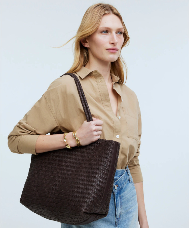 Madewell Signature Woven Leather Tote Bag