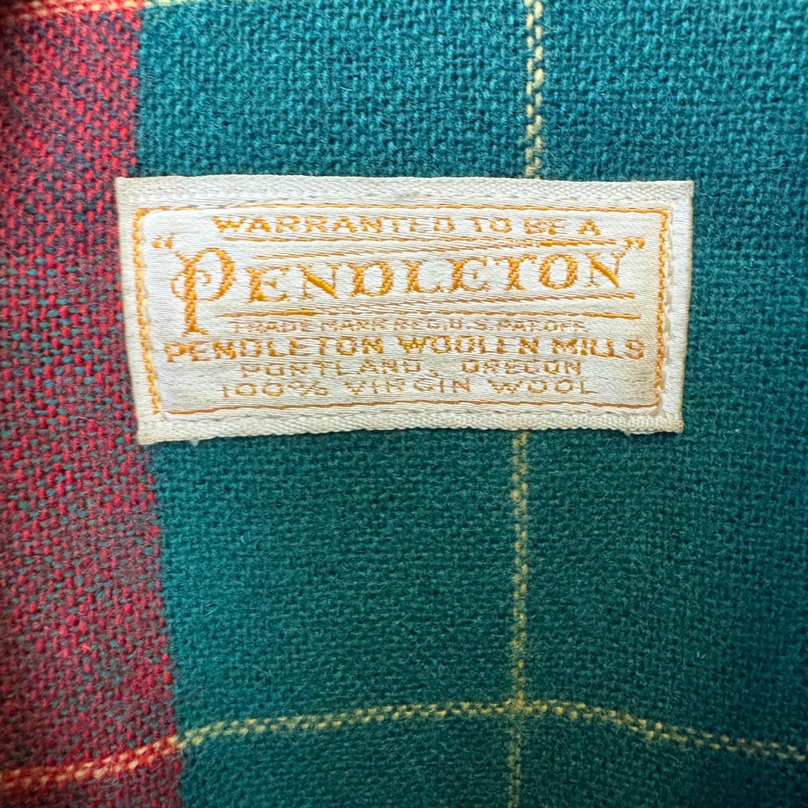Vintage Pendleton Wool Plaid Jacket Womens 12 Red Green Tartan Button Up Blazer