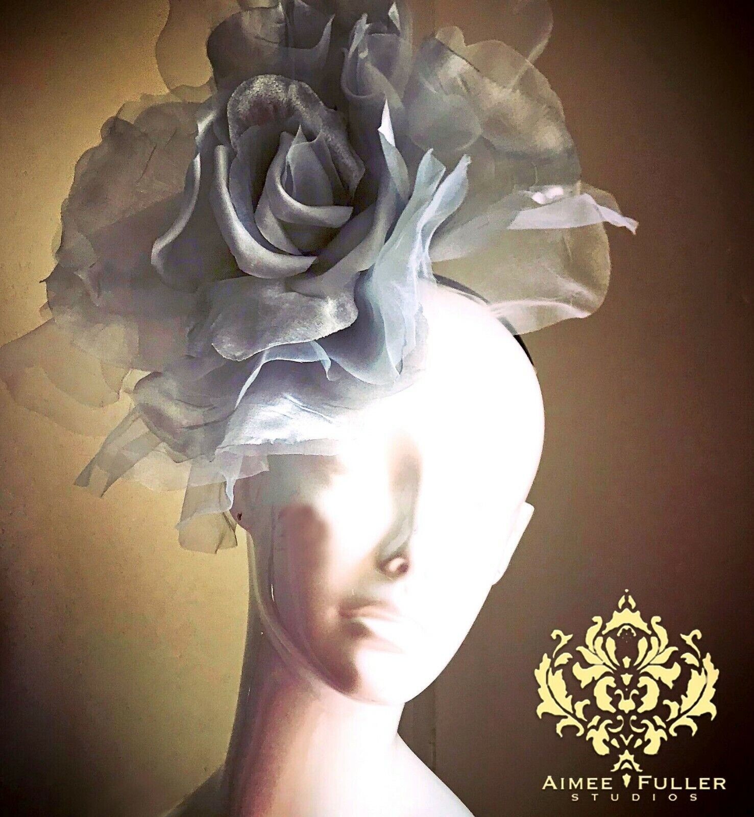 Rose Kentucky Derby Hat Cream Ivory Moss Hues Royal Ascot Del Mar Melbourne Cup