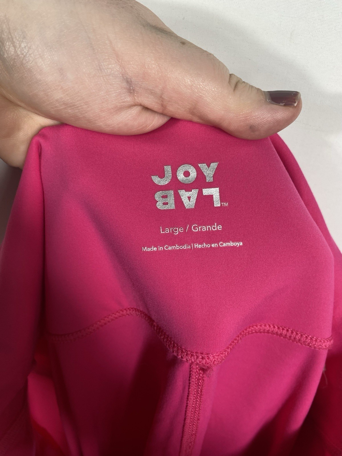 Joy Lab Activewear Set Size L XL Pink Crop Bolero Sports Bra Leggings Flare NEW