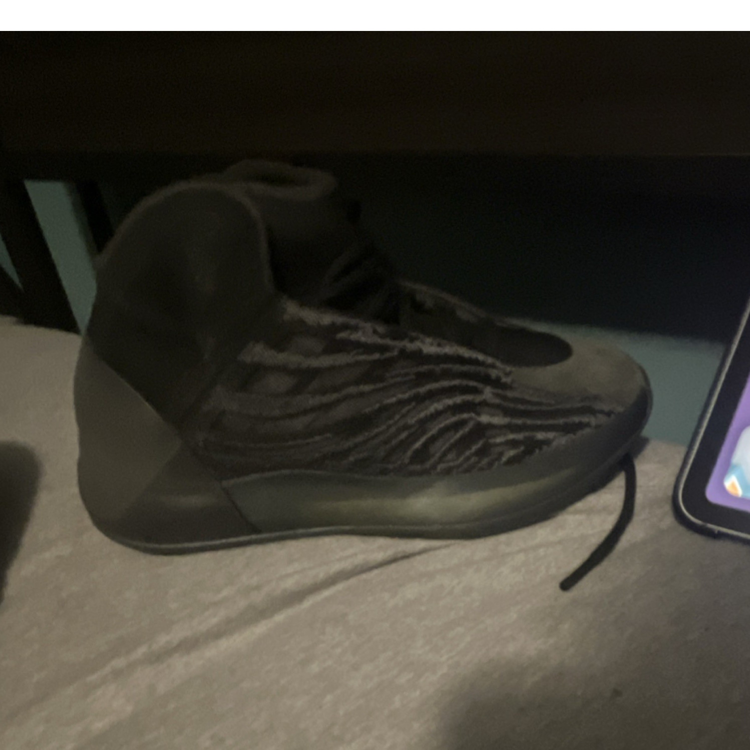 adidas Yeezy QNTM High Top Black Gray Men’s Basketball Athletic Sneaker