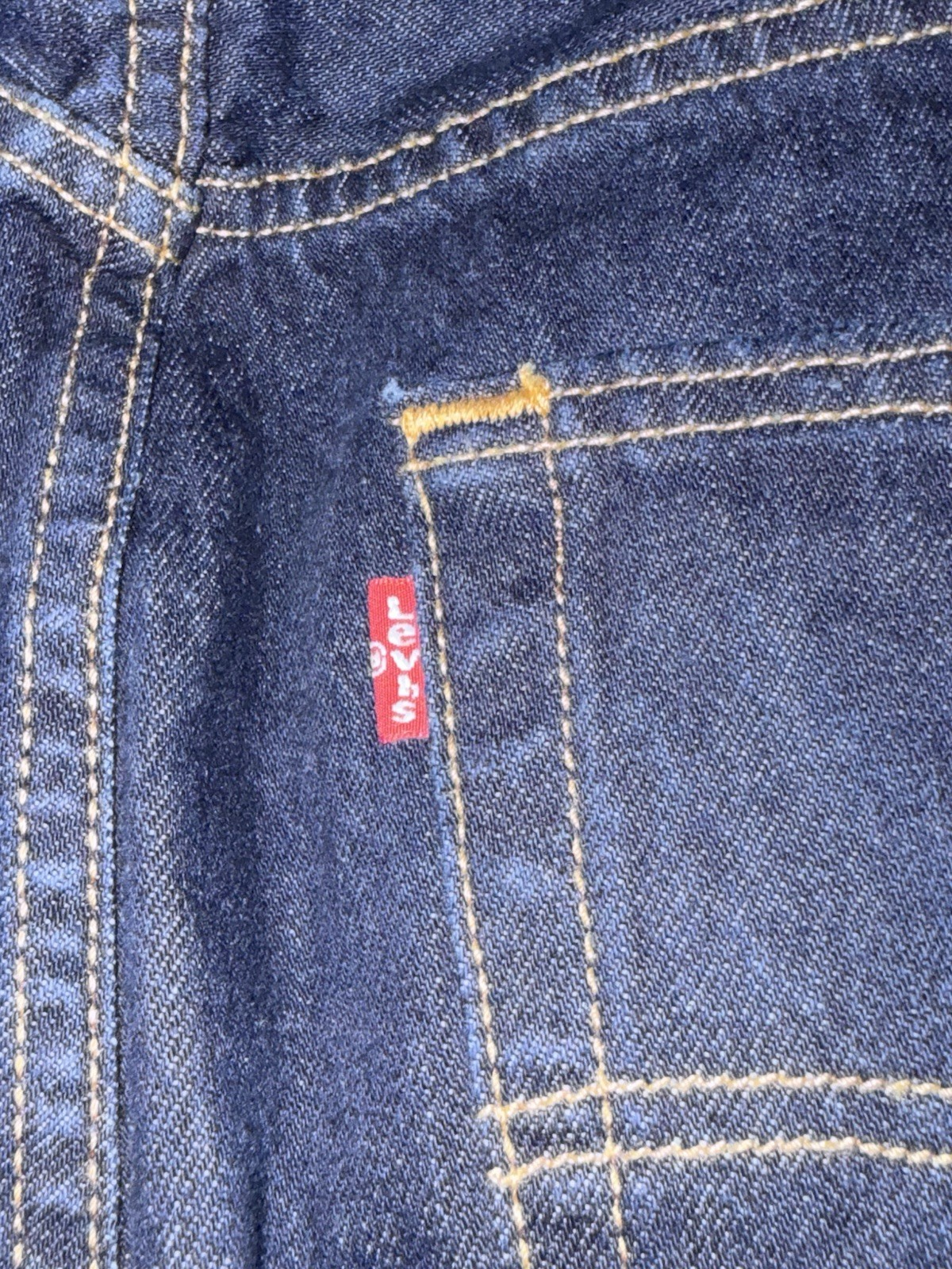 LEVI’S 505 Regular Fit Straight Leg Jeans Men 40×32 Dark Wash Cotton Denim