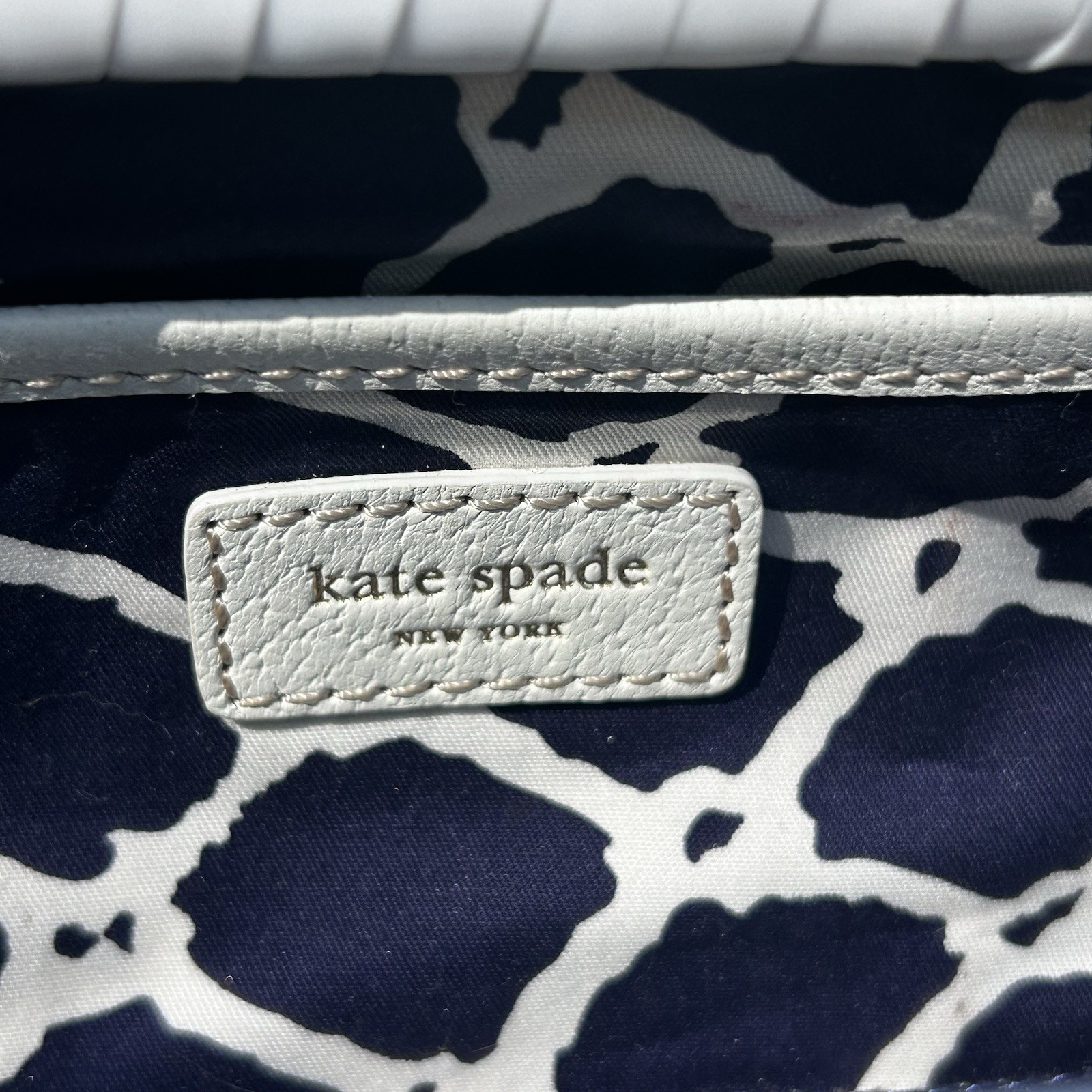 Kate Spade New York Woven White Clutch Bag Shoulder Authentic item from Japan